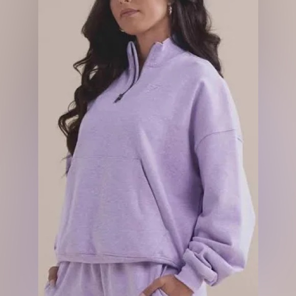 Gymshark Tops - Gymshark Lilac Quarter-Zip Sweatshirt